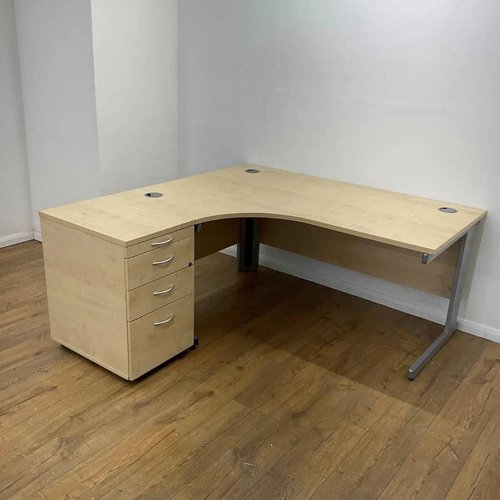 Maple Desk & Pedestal Set Maple Desk & Pedestal Set