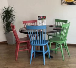 Painted cafe / bistro chairs