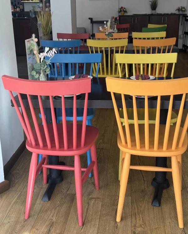 Brightly Painted Wooden Chairs