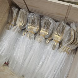 Set of White and Gold Cutlery