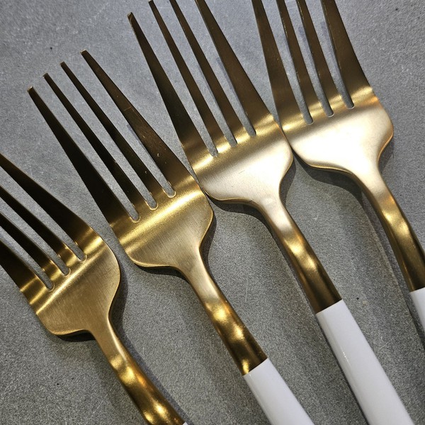 Buy White and Gold Cutlery