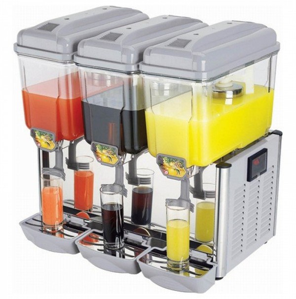 Secondhand 2x Interlevin Refrigerated Triple Drink Dispenser For Sale