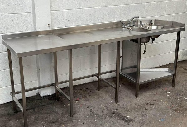 Secondhand 2.3m Double Bowl Bar Sink