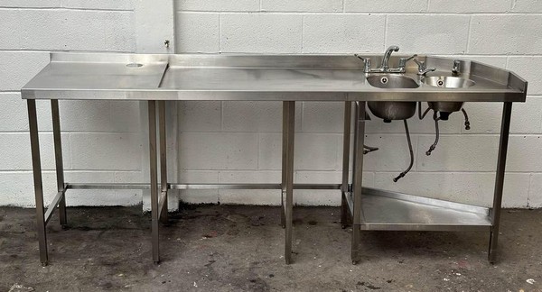 Secondhand 2.3m Double Bowl Bar Sink For Sale