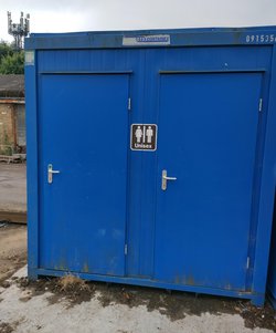 Secondhand 2x Toilet Cabins With Two Cubicles For Sale