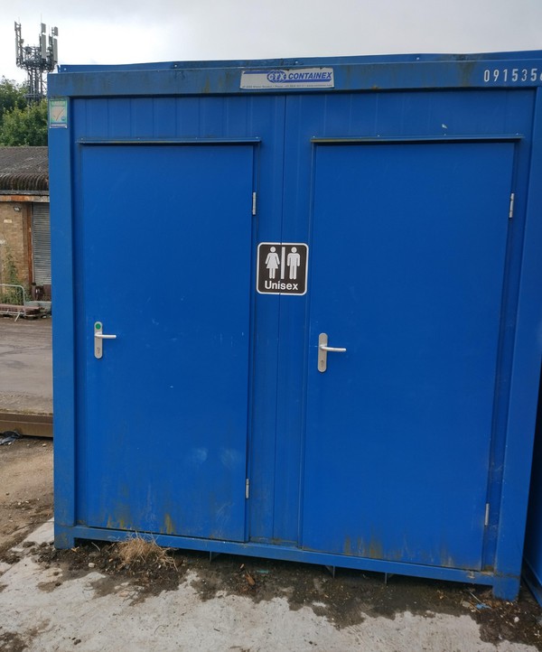 Secondhand 2x Toilet Cabins With Two Cubicles For Sale