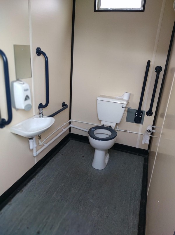 Used 2x Toilet Cabins With Two Cubicles For Sale