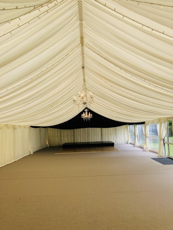 9m x 27m Marquee Lining in Ivory