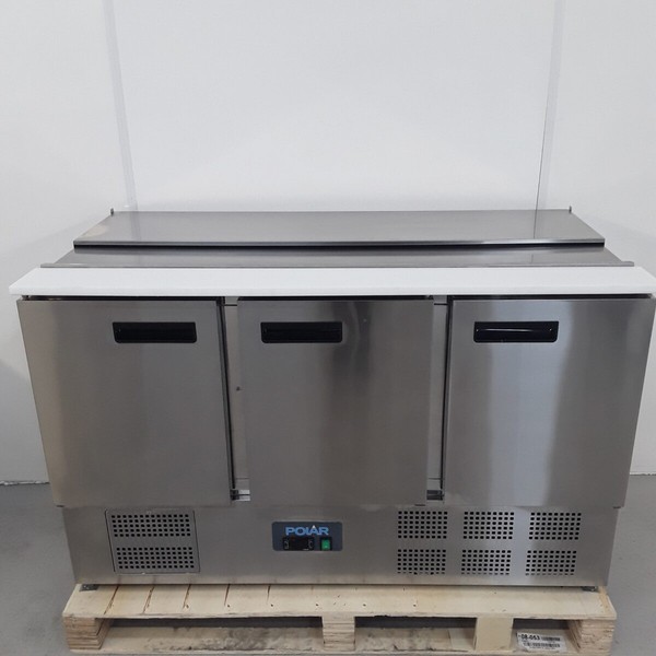 New B Grade Polar Triple Saladette Fridge 368ltr G607 For Sale