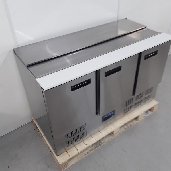 New Polar Triple Saladette Fridge 368ltr G607 For Sale