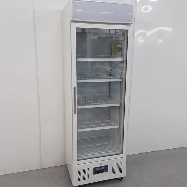 New B Grade Polar Single Door Glass Display Fridge 368 Litre DM076