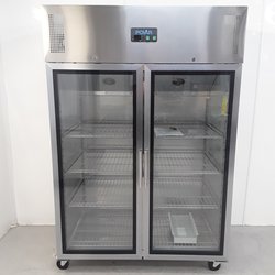 New B Grade Polar Double Door Glass Display Fridge 1200 Litre CW198