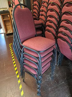 Pink Red Linking Chairs