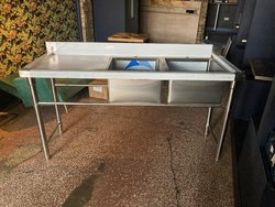 New Stainless Steel Double Bowl Sink For Sale