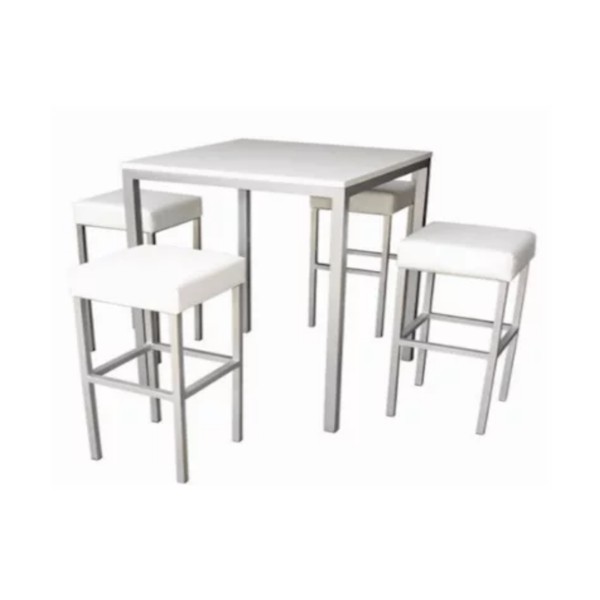 New White Cuboid Bar Stools