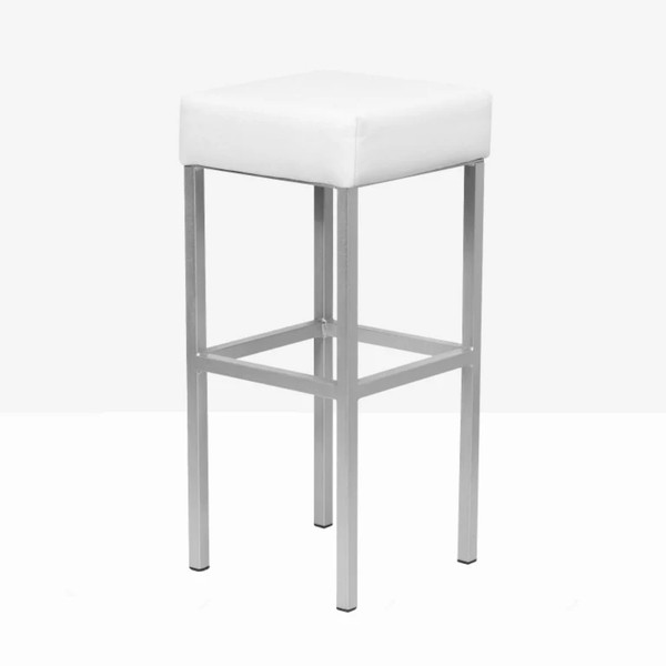 New White Cuboid Bar Stools For Sale