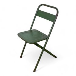 Secondhand Vintage Metal Folding Cafe Bar Garden Chairs For Sale