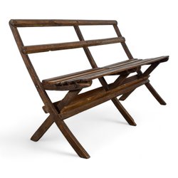 Secondhand Used Vintage Wooden Folding Benches For Sale