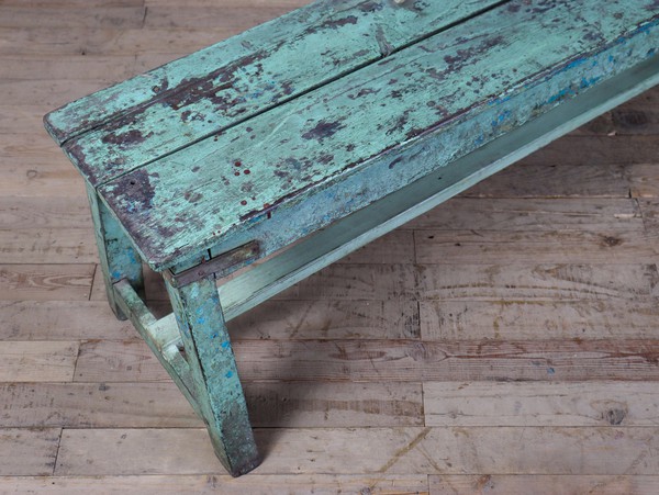 Secondhand Very Large 255cm Vintage Wooden Benches For Sale