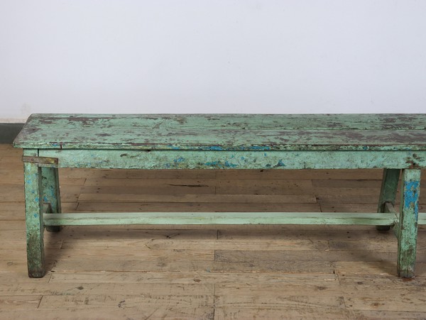 Used Very Large 255cm Vintage Wooden Benches