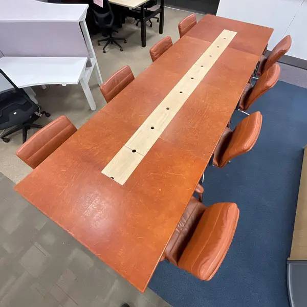 Leather meeting room table