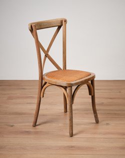 New 250x Rustic Oak Crossback Chairs For Sale