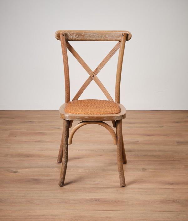 250x Rustic Oak Crossback Chairs