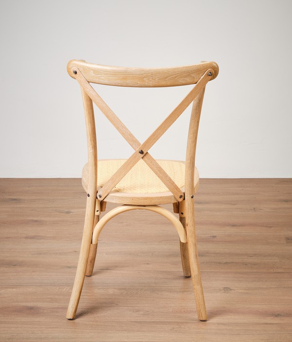 150x Light Oak Crossback Chairs