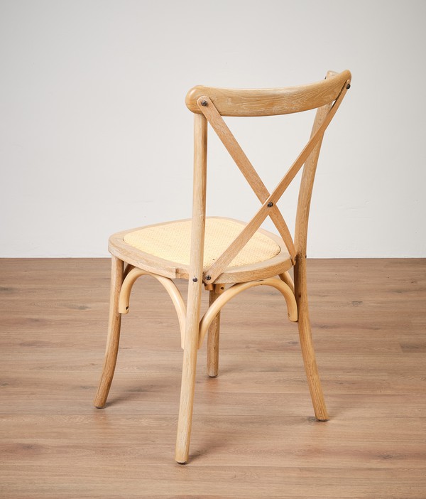 New 150x Light Oak Crossback Chairs