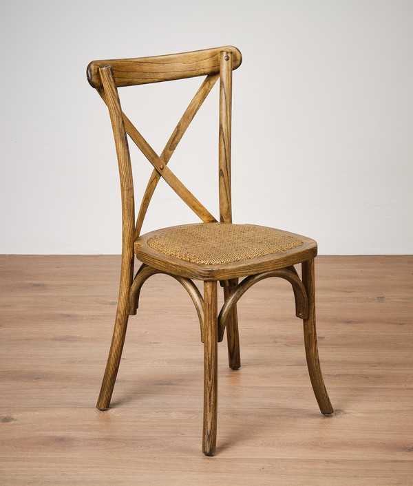 New 150x Antique Black Elm Crossback Chairs For Sale