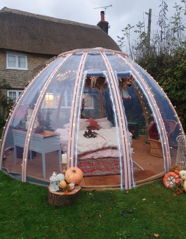 Secondhand Used 4m Unique Pink Plywood Dome For Sale