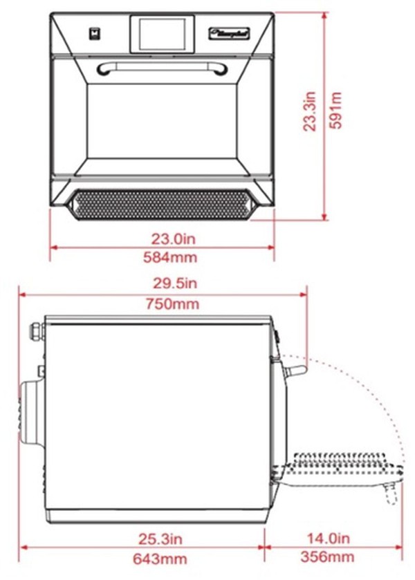 Merrychef eikon e4 dimensions