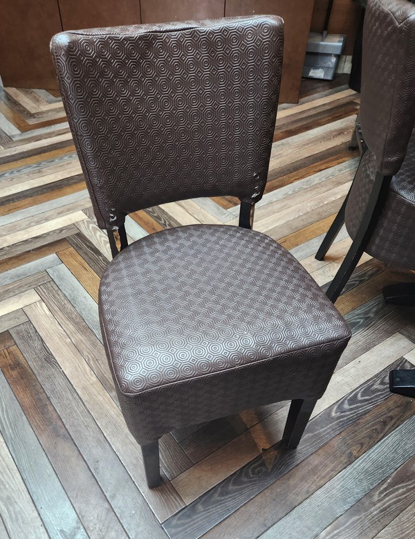 60x Brown Restaurant Chairs For Sale