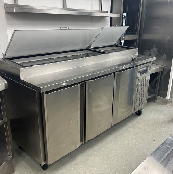 Tefcold SS7300 SS Three Door Prep Fridge For Sale