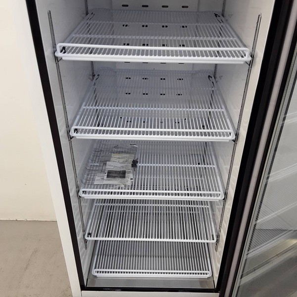 Wire shelves display fridge