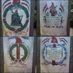 5 Hand Crafted French Revolution banners for sale