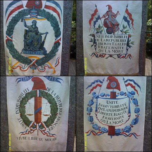 5 Hand Crafted French Revolution banners for sale 5 Hand Crafted French Revolution banners for sale