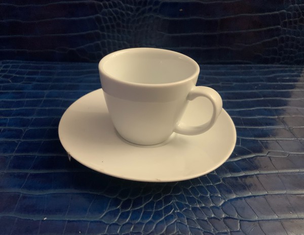 935x Pillivuyt / Chomette Demi Tasse Cup And Saucer Set For Sale