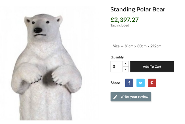 Second Hand Polar Bear Props for sale