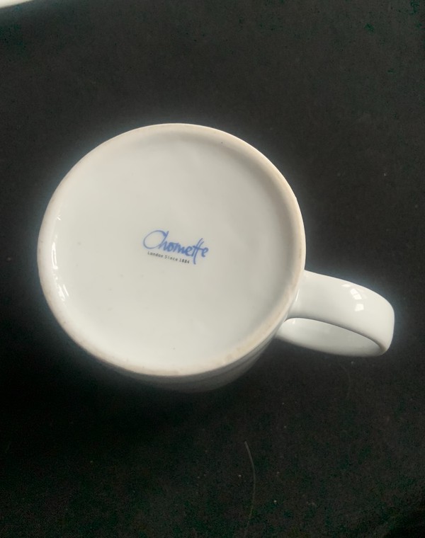 Secondhand Plain White Pillivuyt / Chomette Mug For Sale