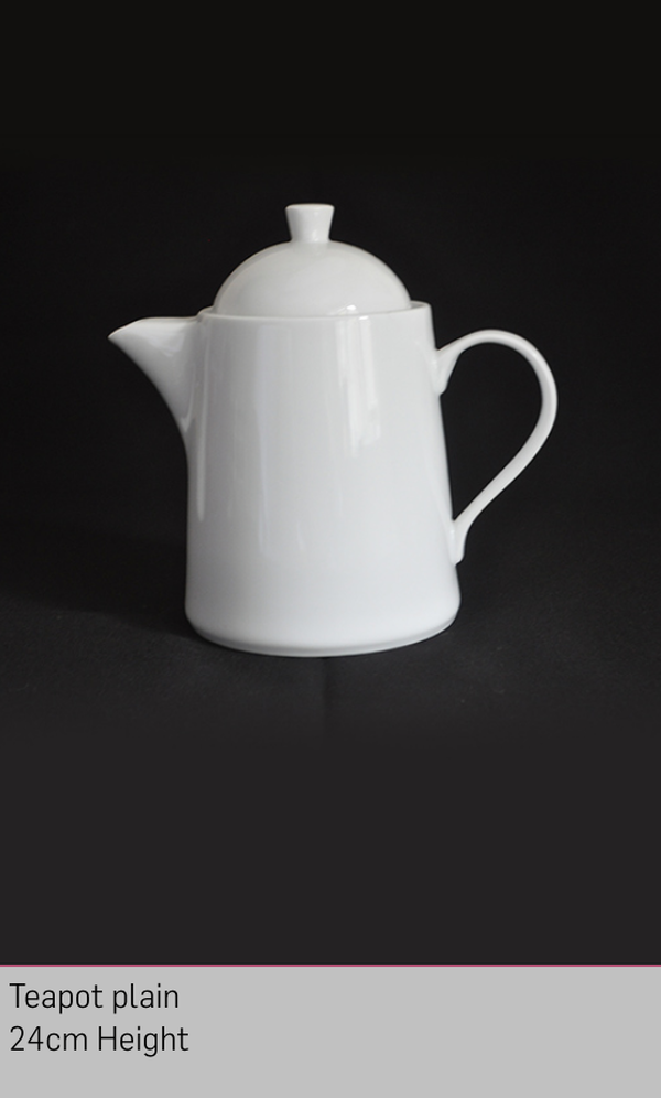 Secondhand 50x Plain White Tea Pot For Sale