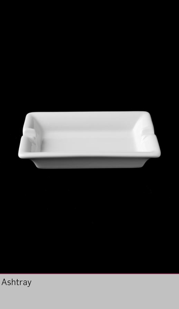 285x Pillivuyt Plain White Ashtray For Sale