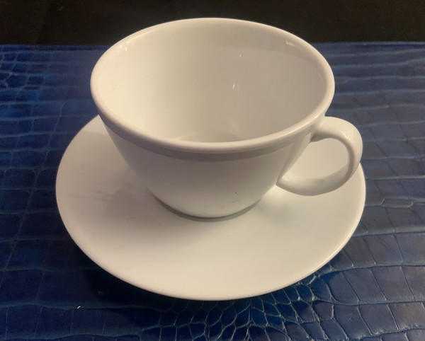 Secondhand 1400x Pillivuyt Tea Cup And Saucer Set For Sale