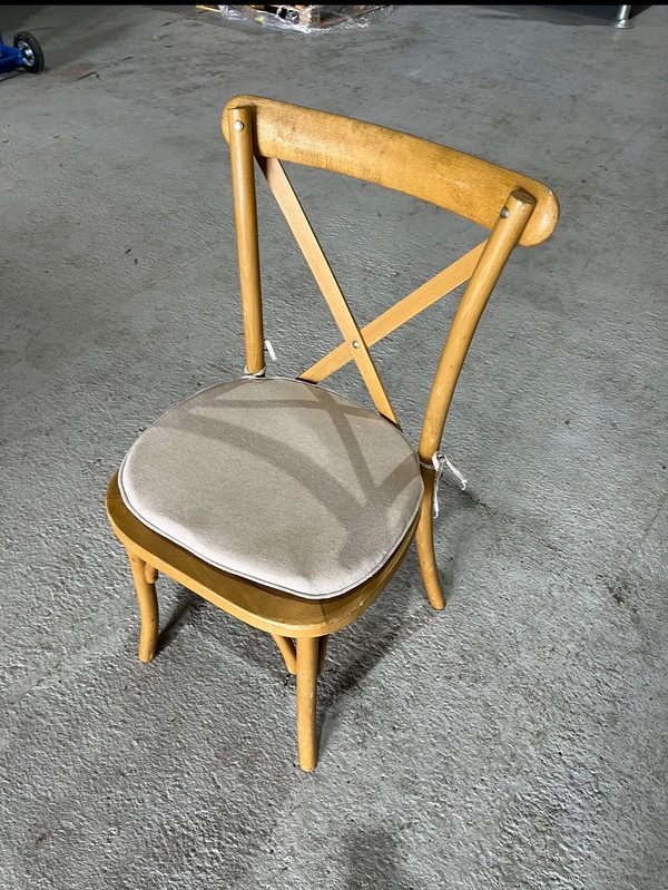 For sale Light Oak Crossback Chairs