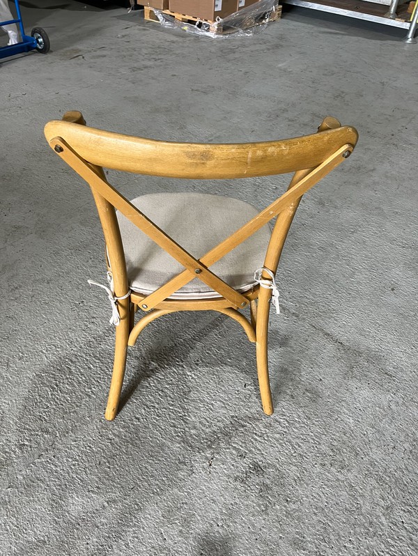 Used Light Oak Crossback Chairs