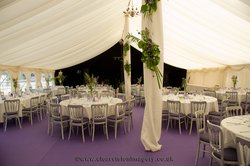 Traditional marquee with roof linings