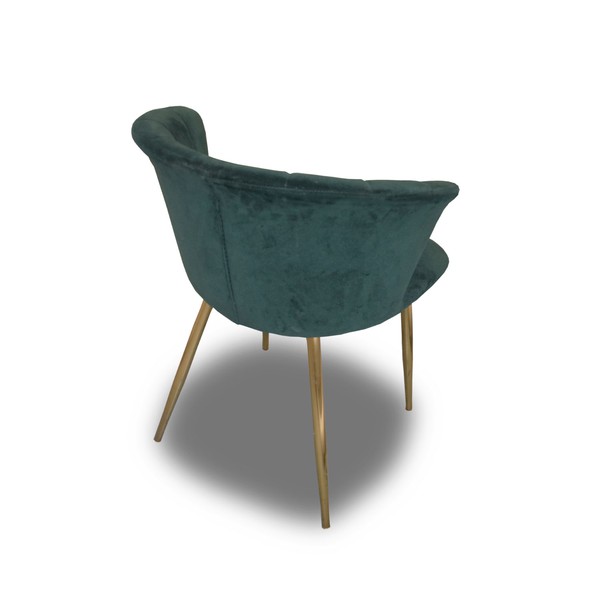 8x Green Velvet Dining Chairs For Sale