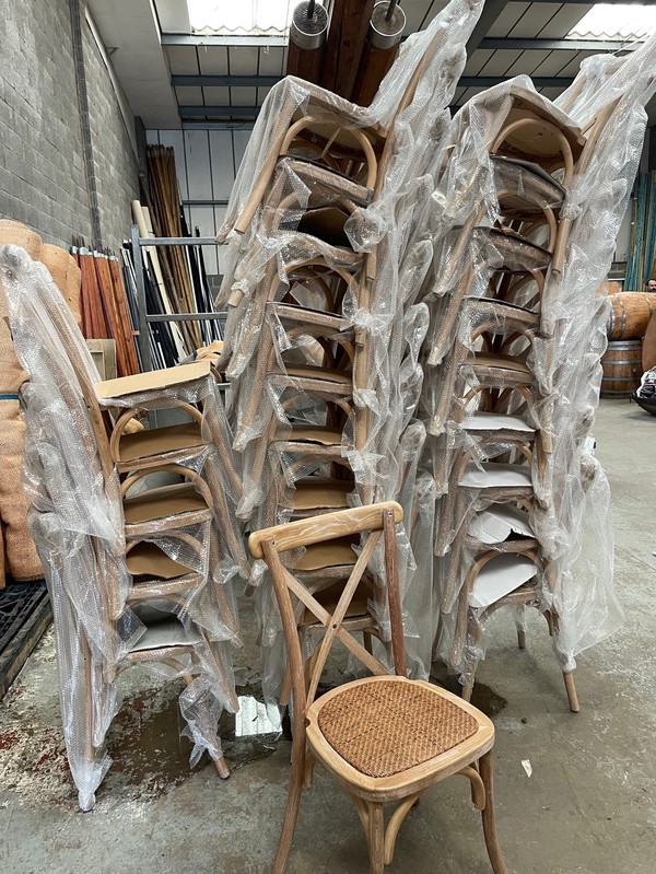 Unused 24x Cross Back Chairs For Sale