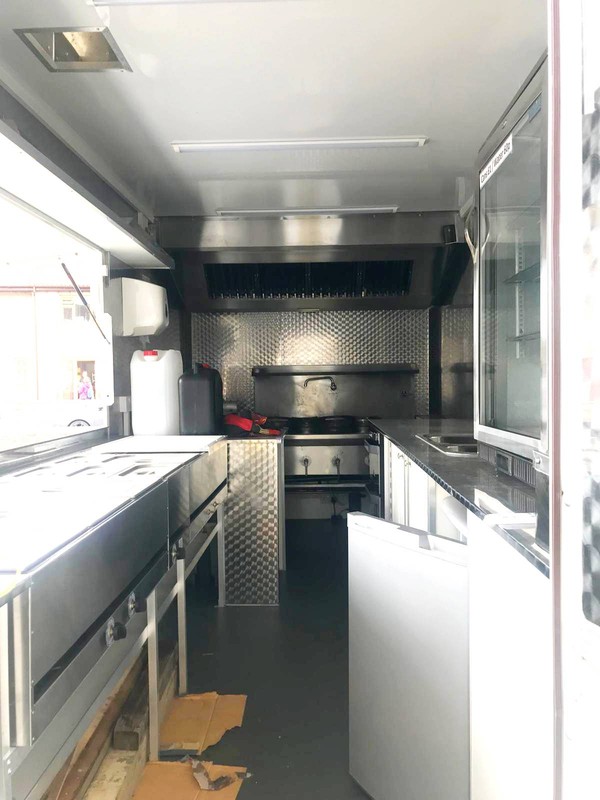 Catering trailer brushed stainless steel