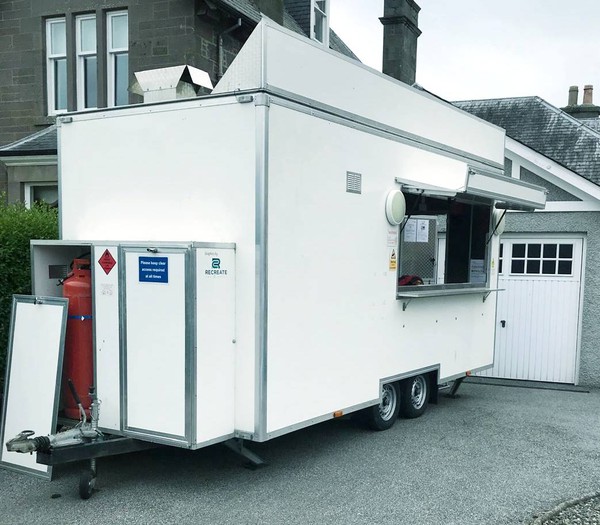 Catering trailer LPG gas bottles